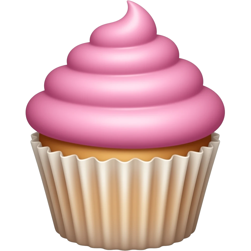 Cupcake with pink icing emoji