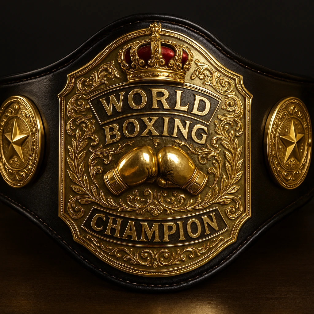 boxing champion belt, shiny and detailed emoji