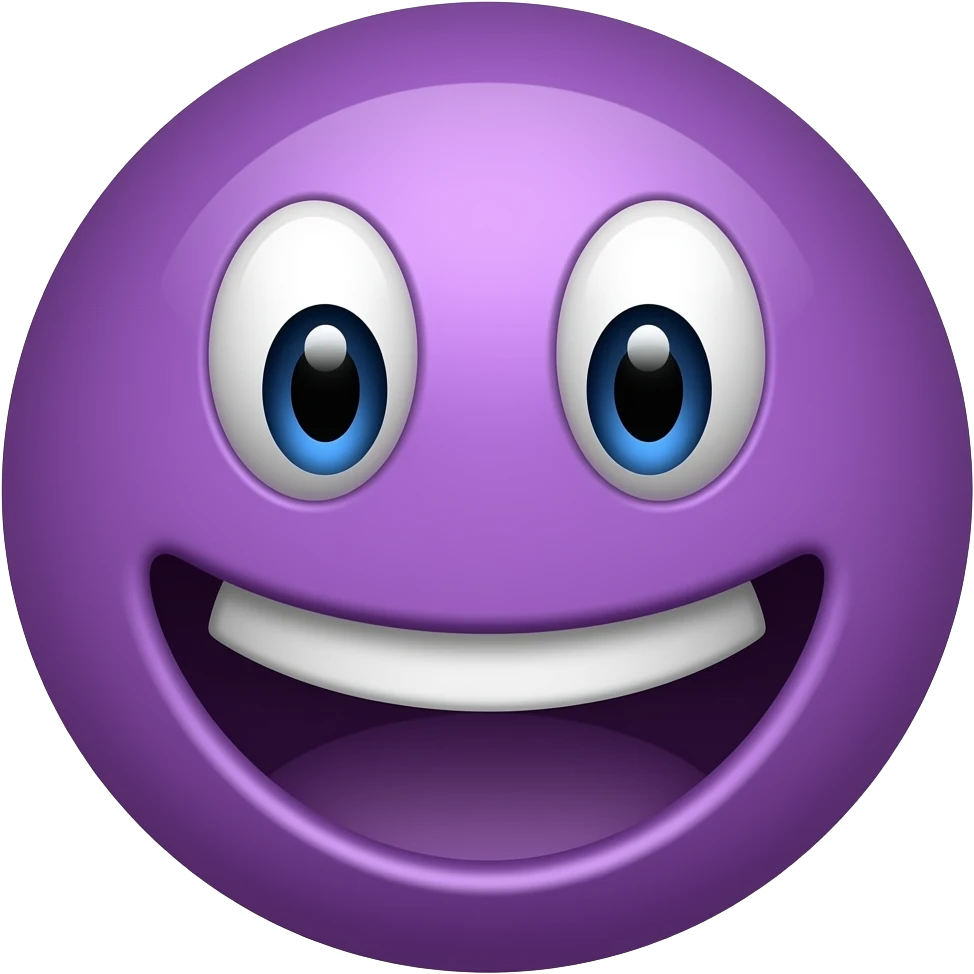 purple smiley crazy emoji