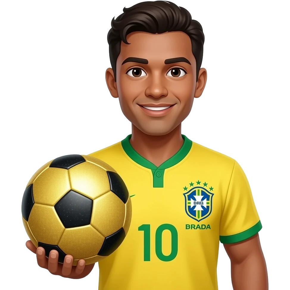 A guy with a magic wanda soccer ball with a brazil fc shirt on emoji