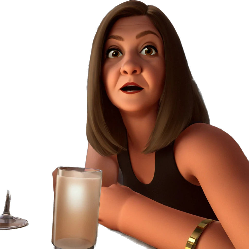 girl enjoying a cocktail bar emoji