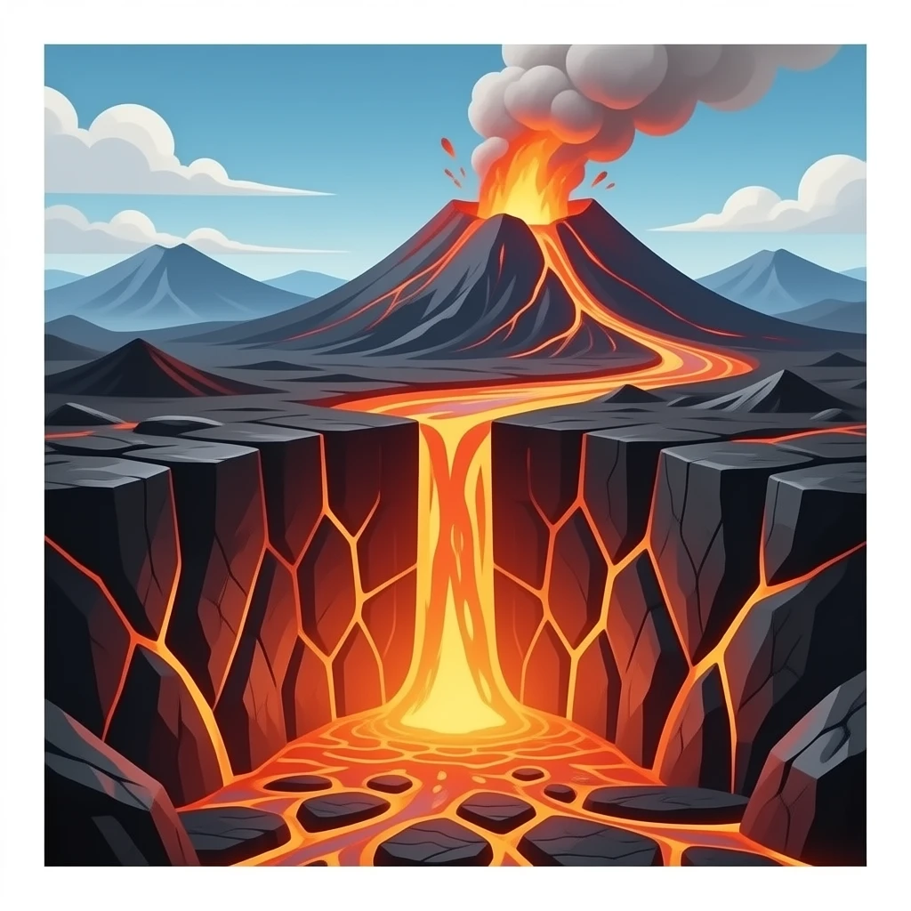 Magma Gesteins Spannungen emoji