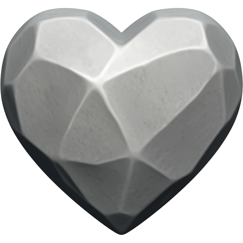 Corazón de piedra emoji