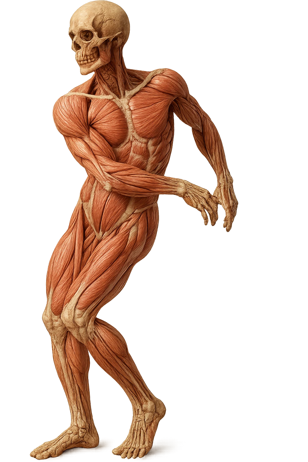 corpo umano anatomico con postura storta, IPERREALISTICo 4K emoji
