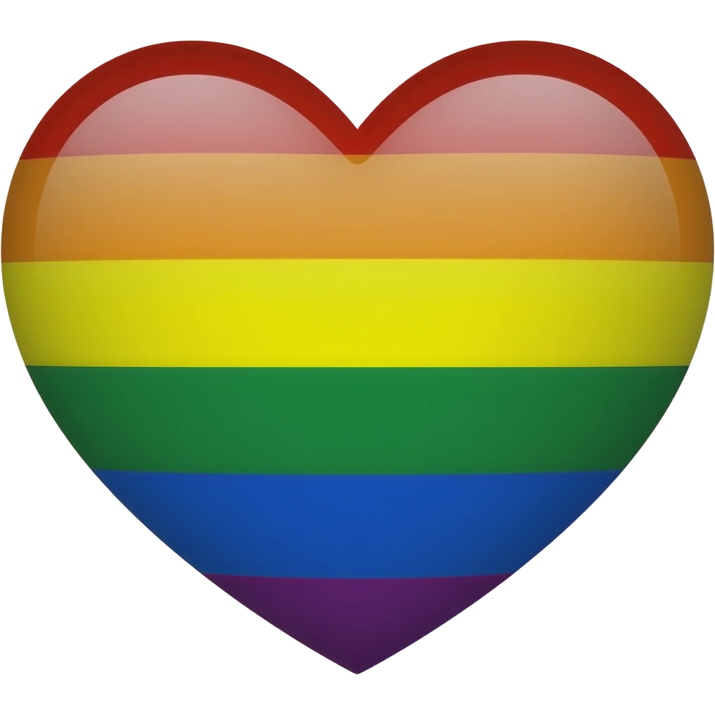 Gay flag heart emoji