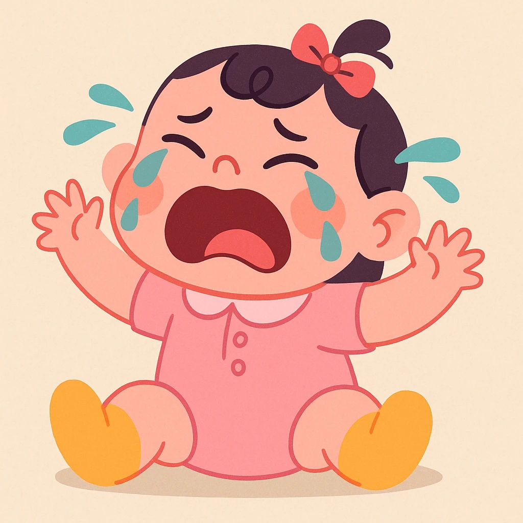 crying baby girl emoji