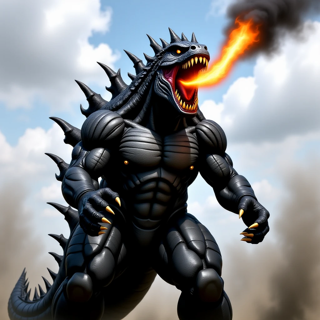 godzilla attackig ny emoji