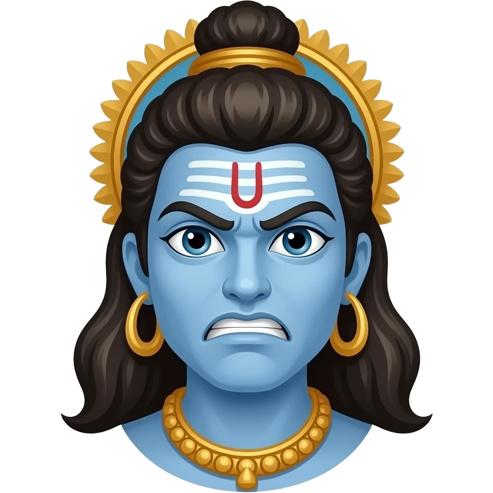 Create my emoji indian angryest god kal Bhairav emoji