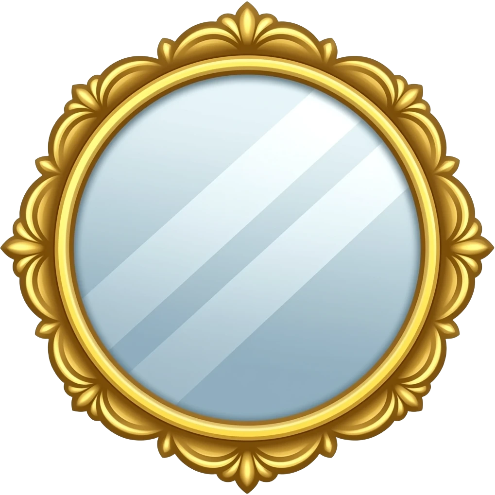 Cosmetic mirror emoji