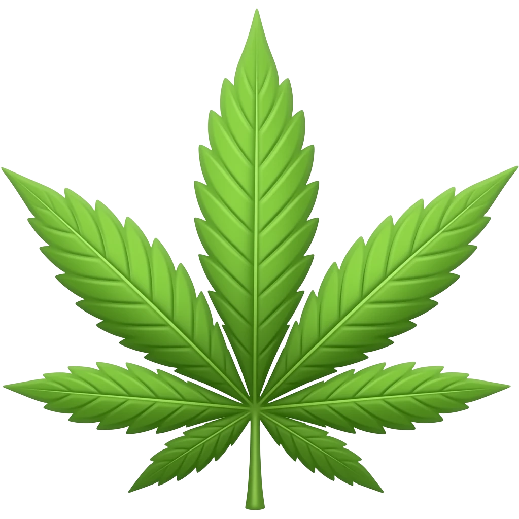 una hoja de cannabis emoji