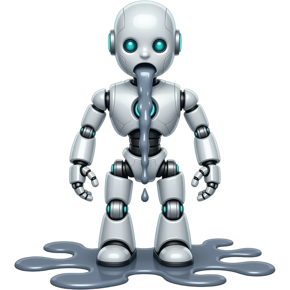 robot vomiting emoji