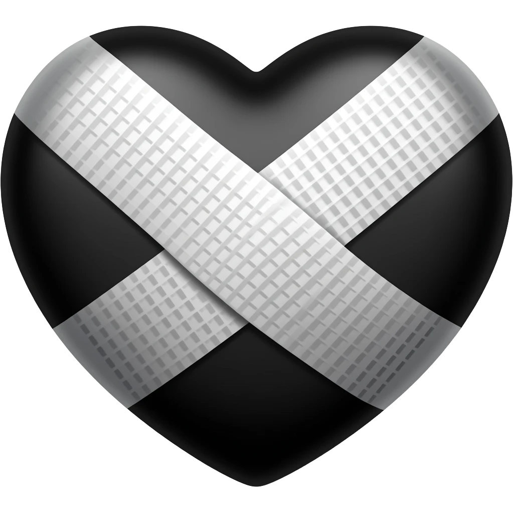 Cámbiale el color por uno negro a este emoji ❤️‍🩹 emoji