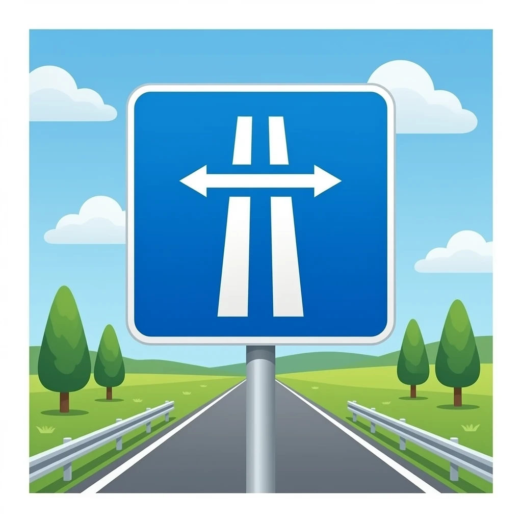 Rapd signs inGerman Autobahn emoji