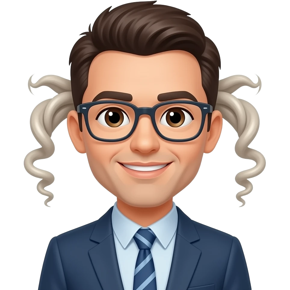 Hair transplant director with patient emoji