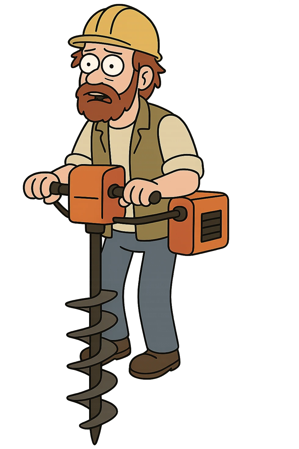 hollow stem auger drilling machine, transparent background emoji