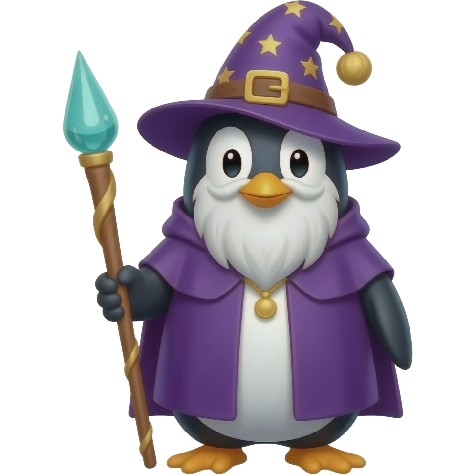 Penguin Wizard emoji