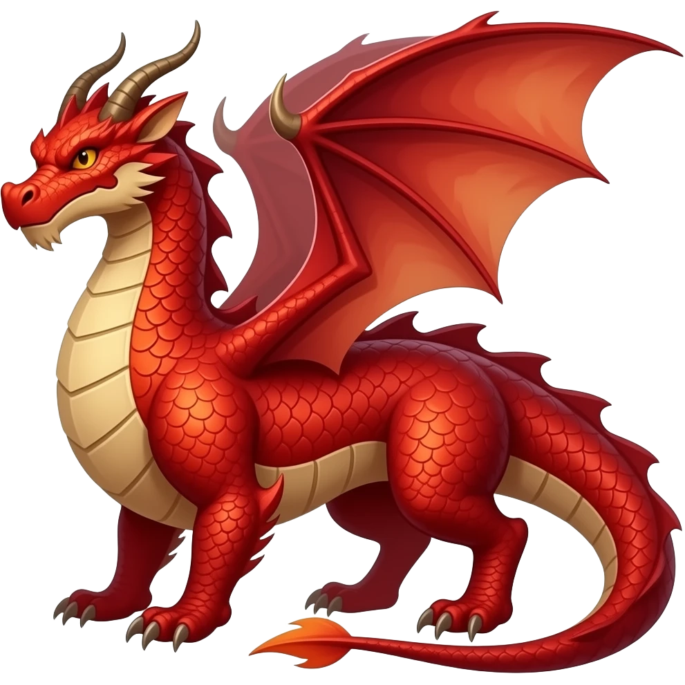 Dragón rojo epico emoji