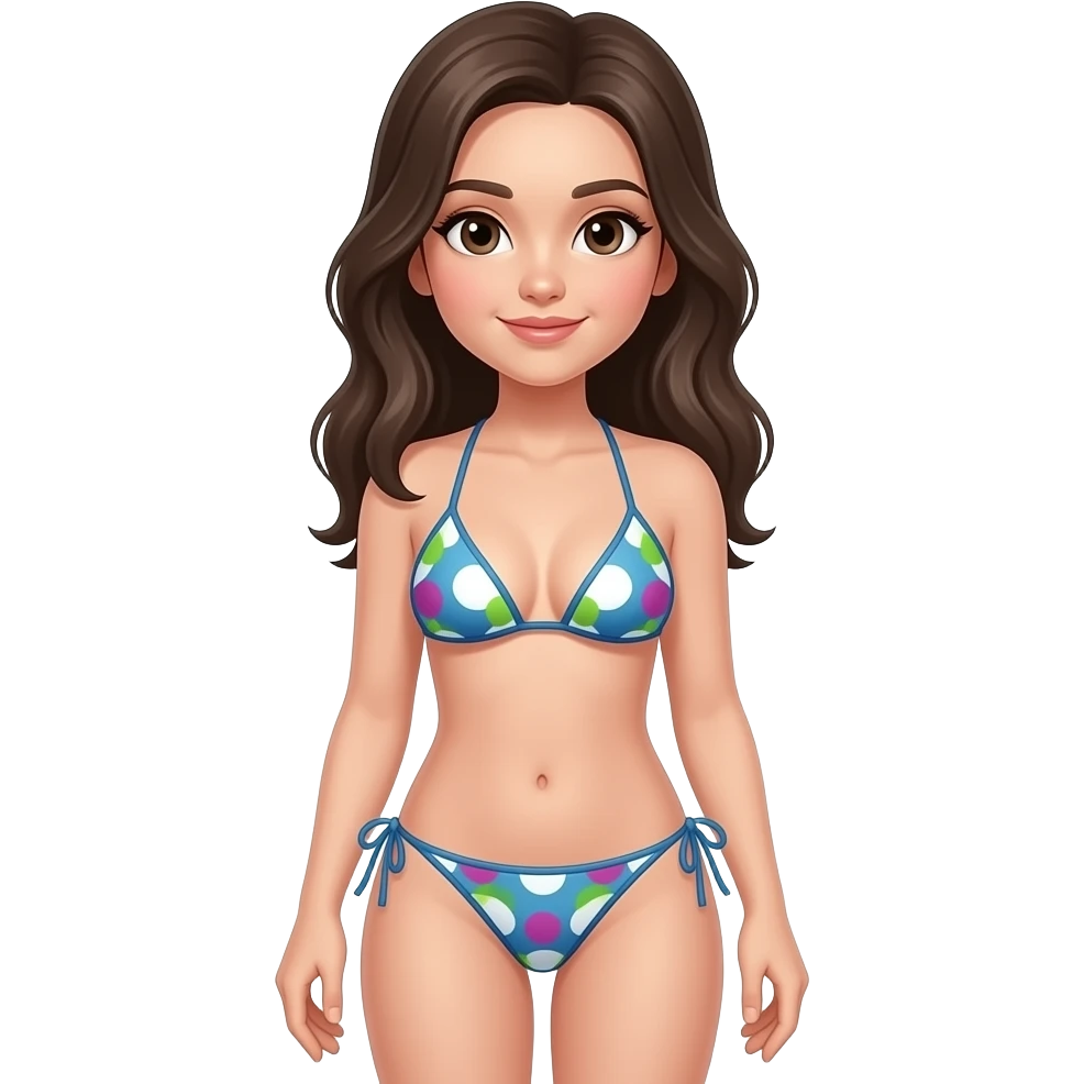 Full body bikini girl photo emoji
