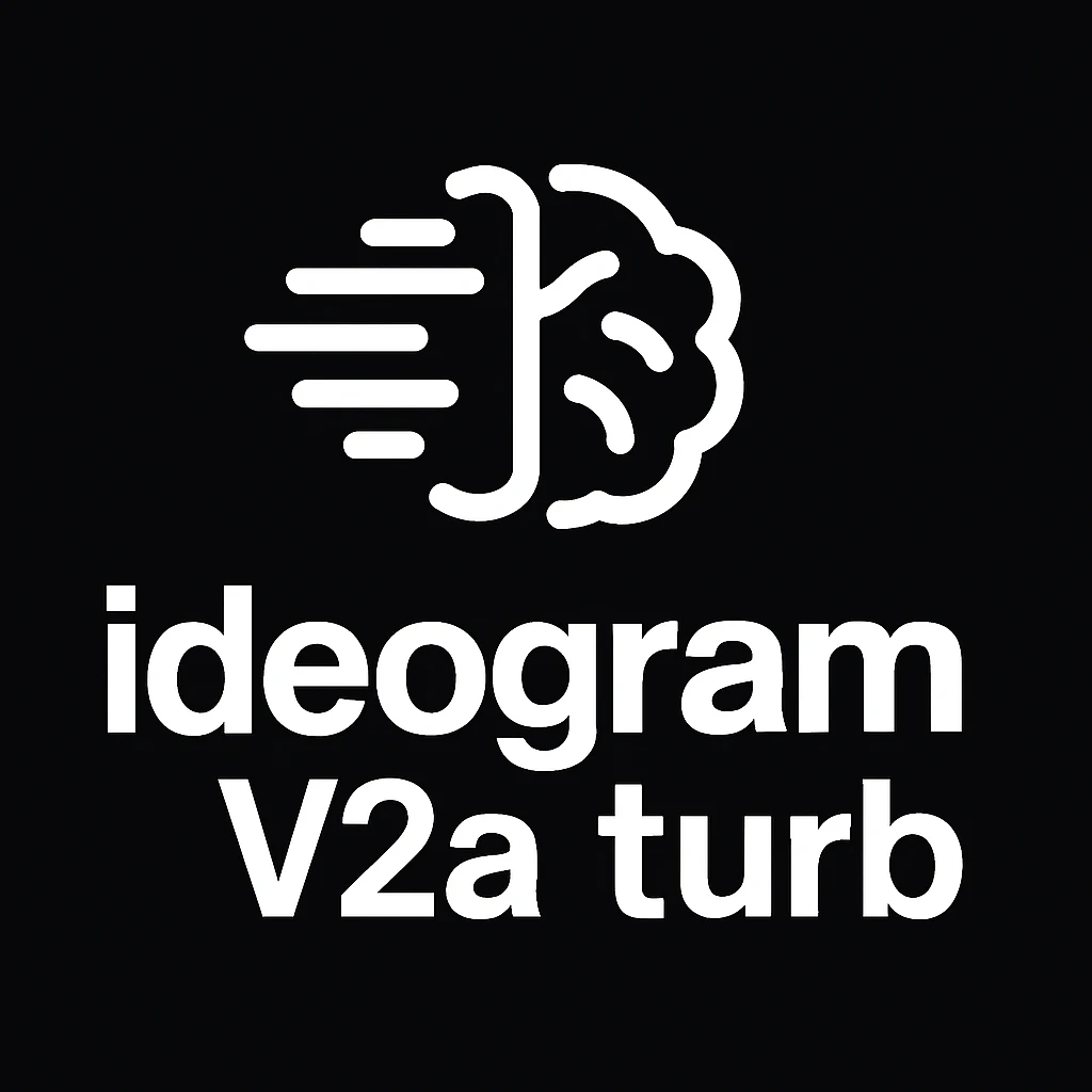 recreate this logo with text of "ideogram V2a turb", MAKE IT FIT IN SQAURE  emoji