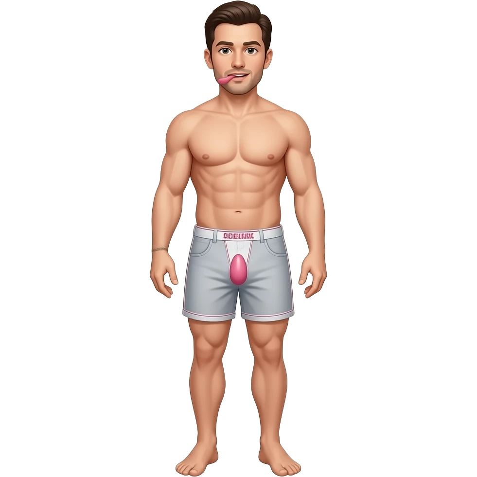 Man licking testicles emoji