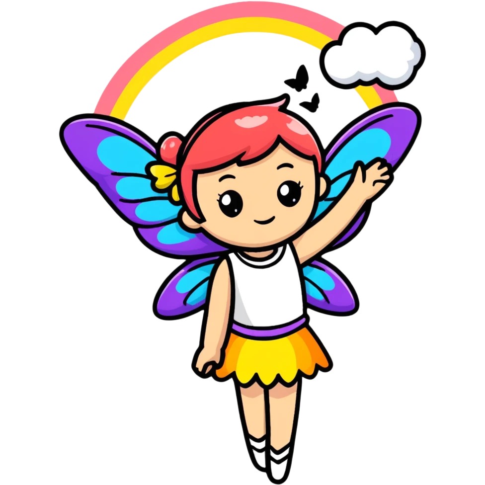 Rainbow fairy emoji