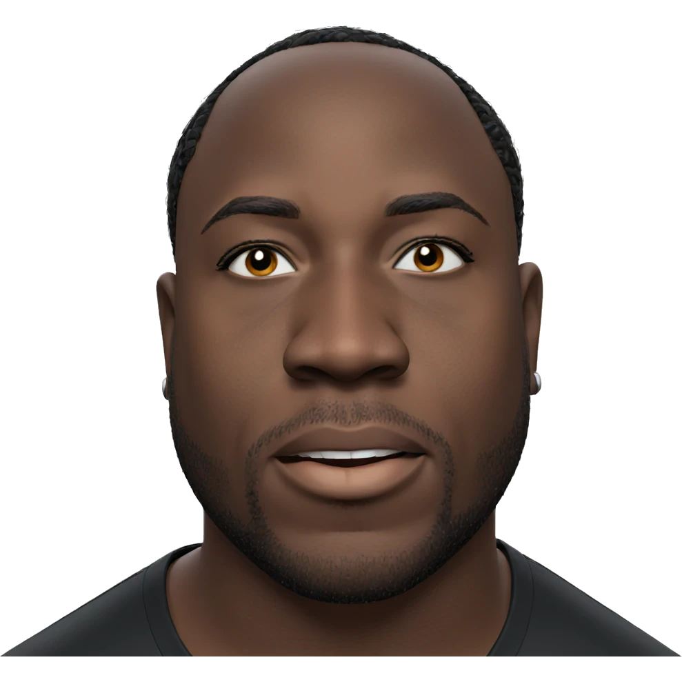 portrait of dark-skinned male emoji