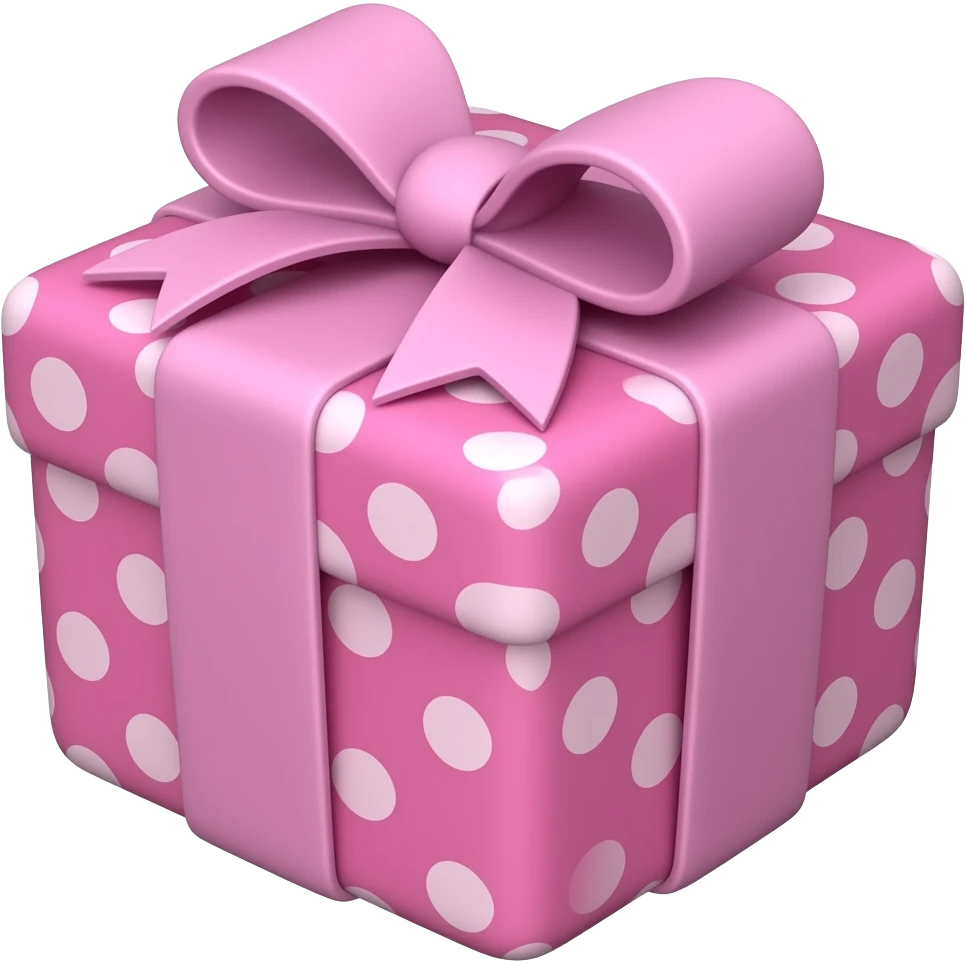 pink gift emoji