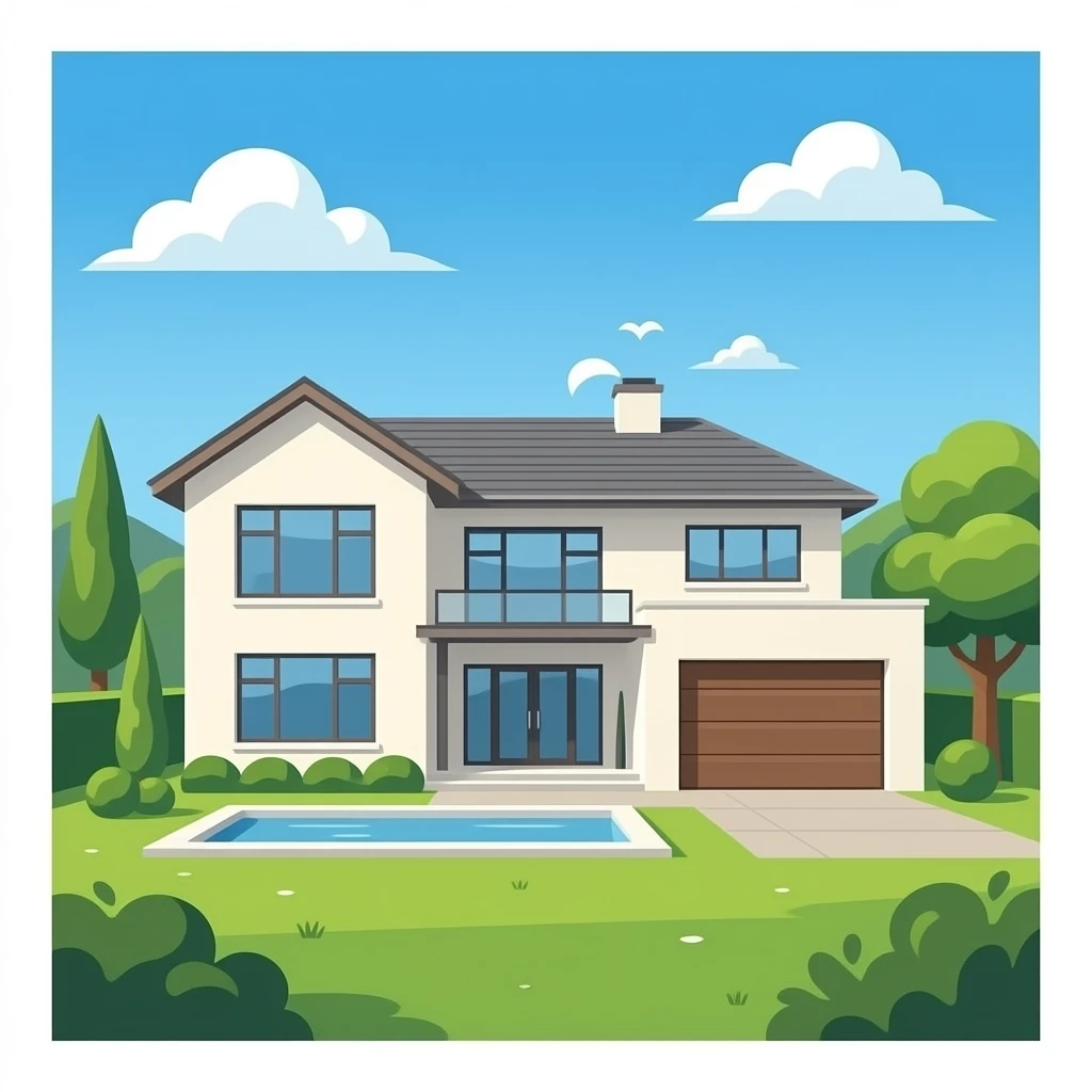 Giant Modern house emoji