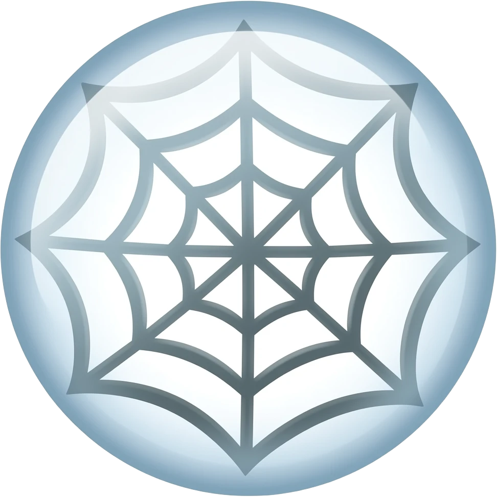 Una ragnatela elettrica all' interno di una bolla emoji