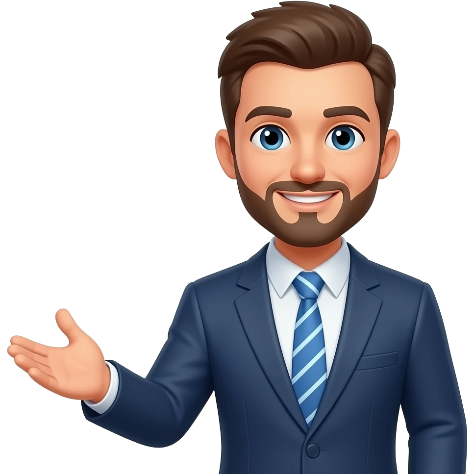 businessman welcominig emoji