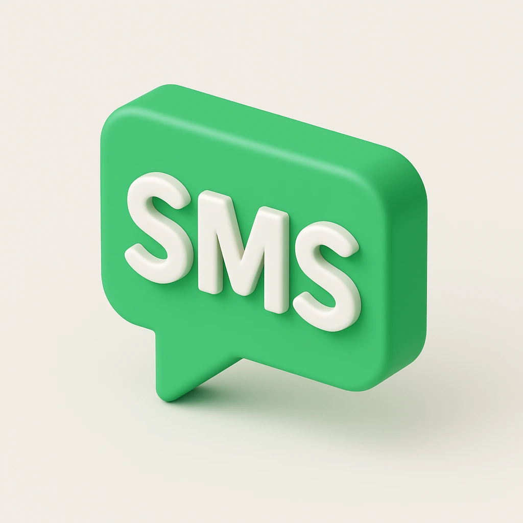Isomorphic 3D Icon of SMS, Animated, Matte, white background. High Resolution. emoji