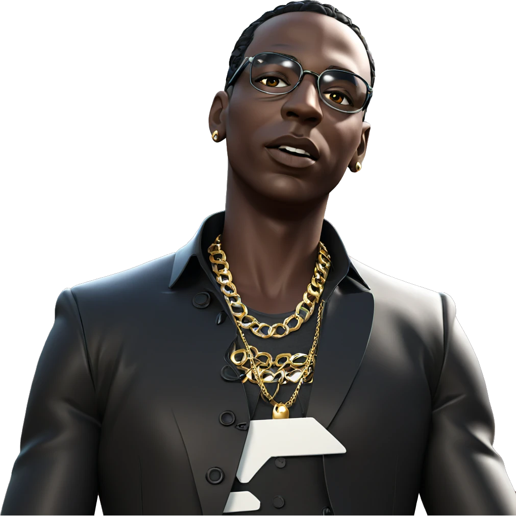 stylish dark-skinned male portrait emoji