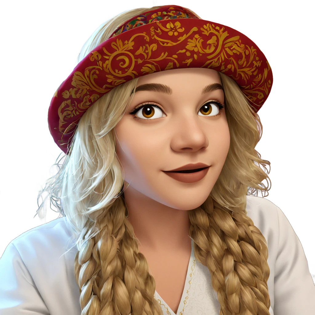 smiling girl in traditional attire emoji