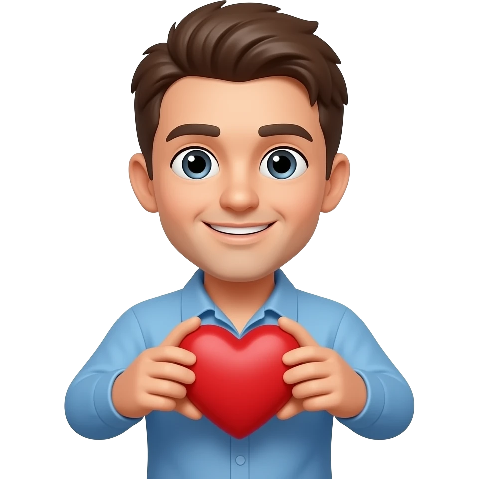 Expressed heart emoji with love emoji