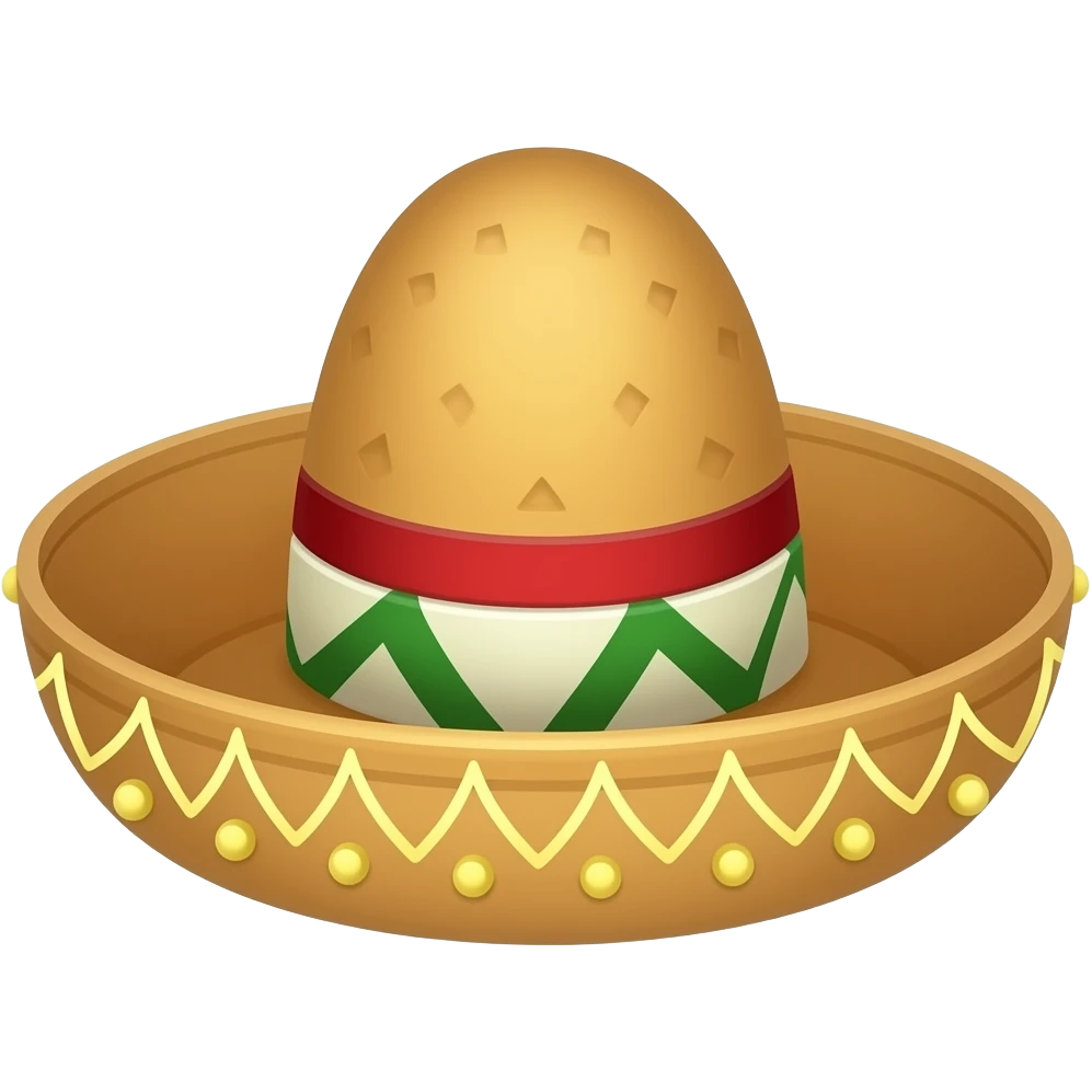 Sombrero volteao emoji