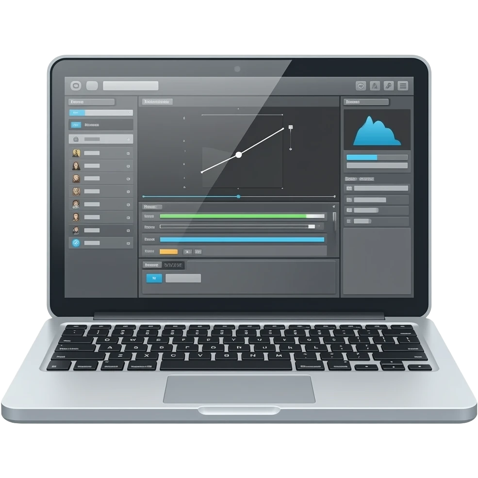 laptop con una edicion en pantalla emoji