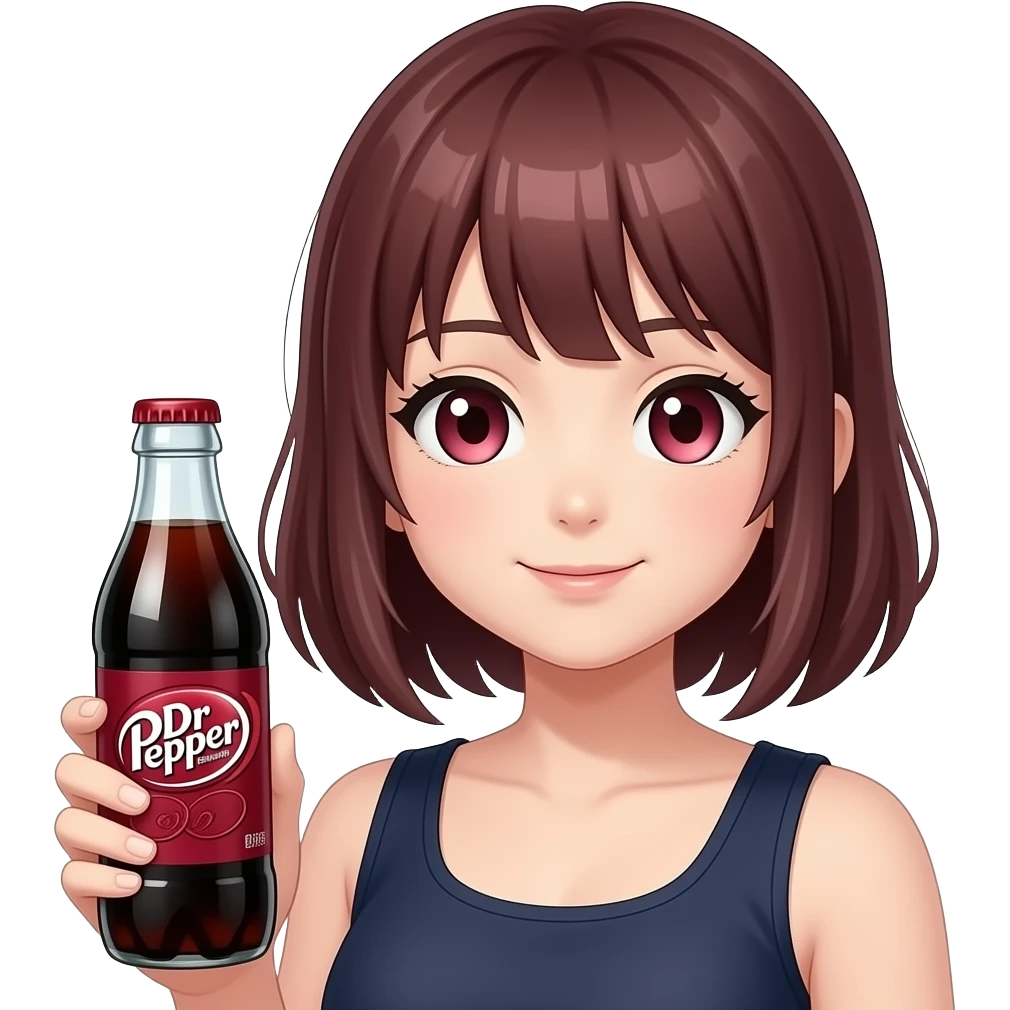 Makise Kurisu Steins;gate with Dr Pepper emoji