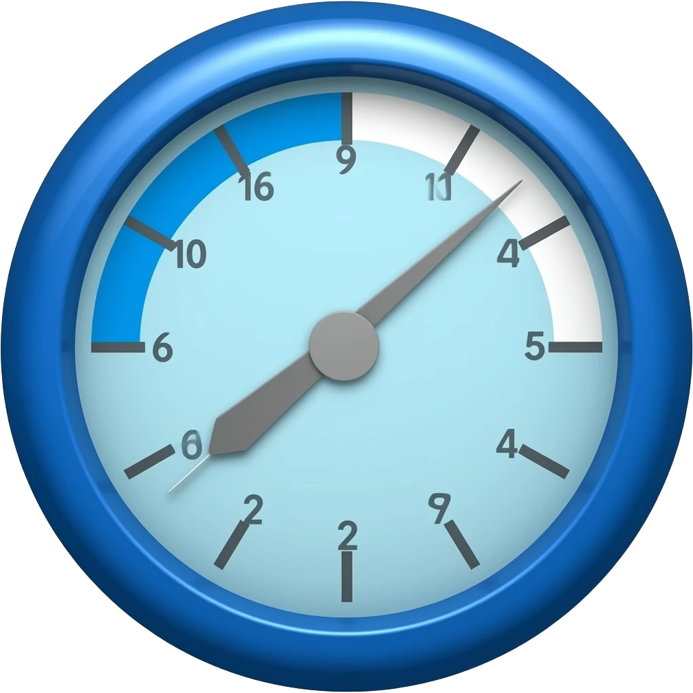 Barometer Sampler side view of deep blue, sky blue, lazure, white and grey colors emoji