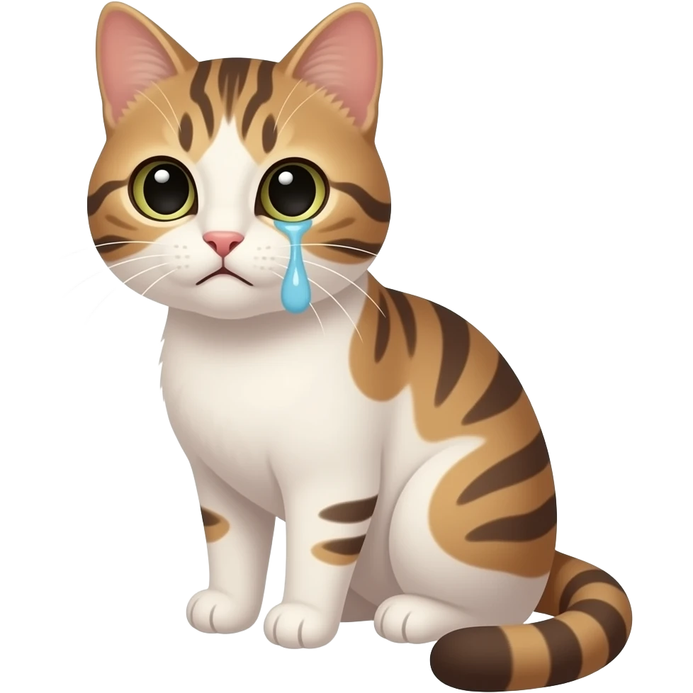 Este gato preocupado emoji