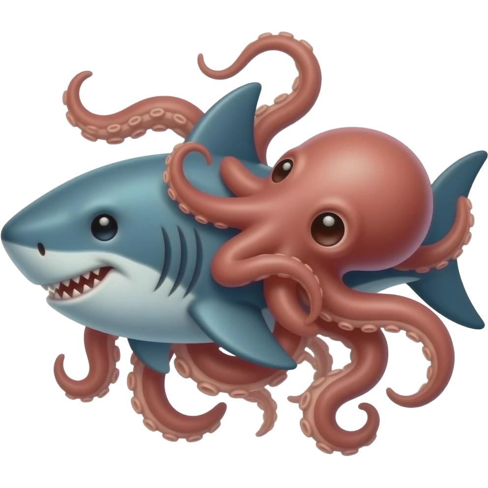 Shark mixed with an octopus
 emoji