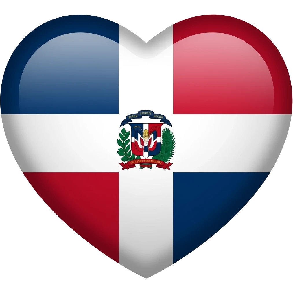 Dominican Republic heart flag emoji