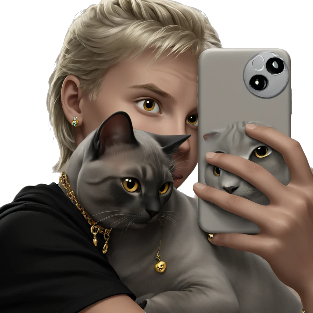boy with cat and jewelry emoji