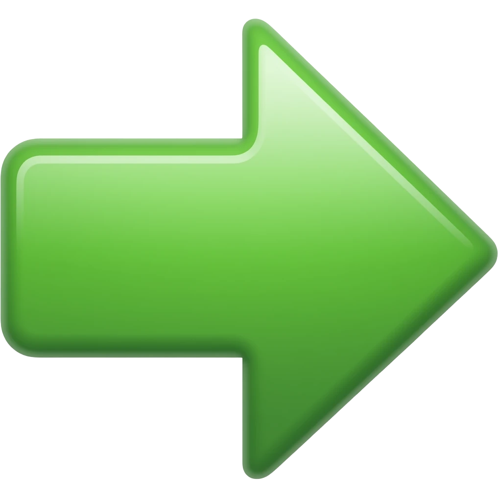 De flechas   Color verde emoji