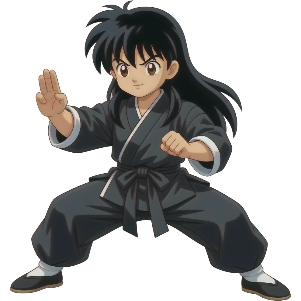 inuyasha stance in black emoji