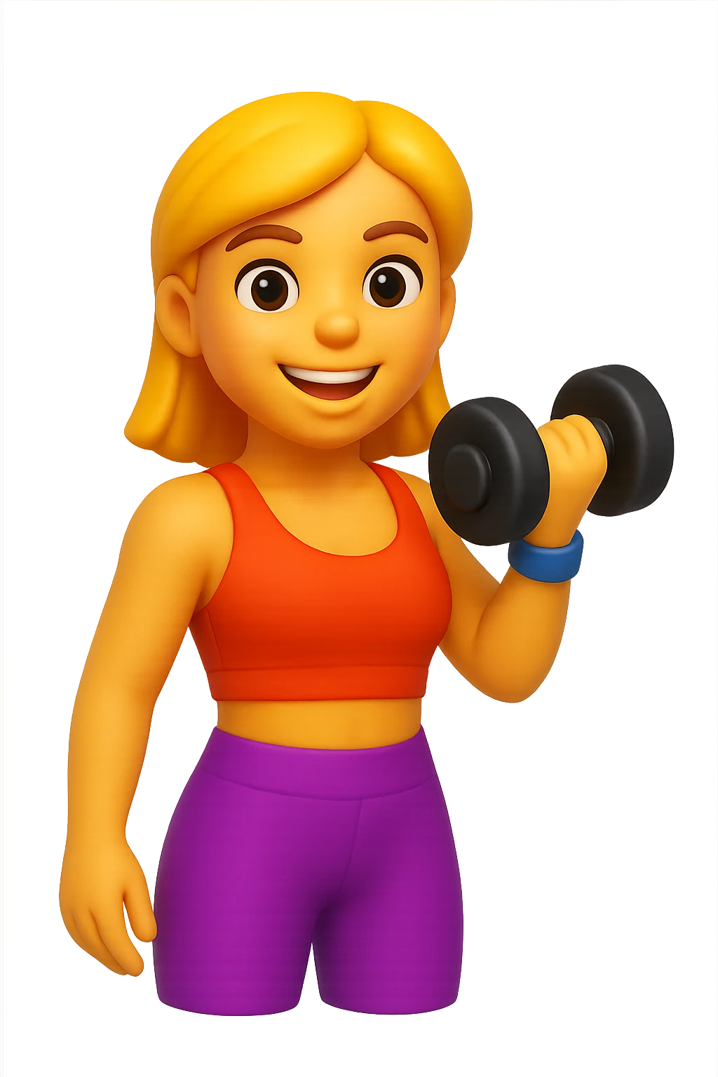 emoji 3d stile iphone che rappresenta una personal trainer donna 3d emoji