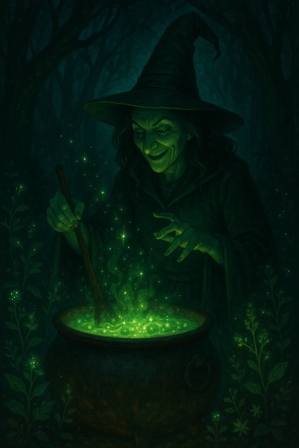 green witch cooking potion emoji