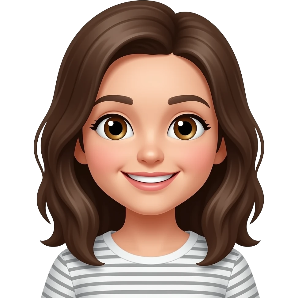 ragazza sorridente da usare come avatar per un agente IA vocale emoji