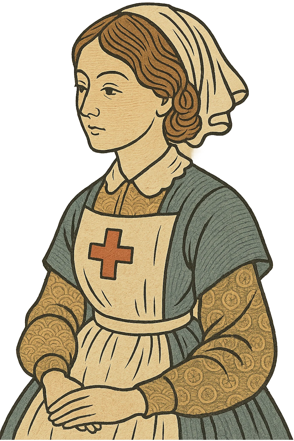 a victorian nurse in a hospital florence nightingale emoji