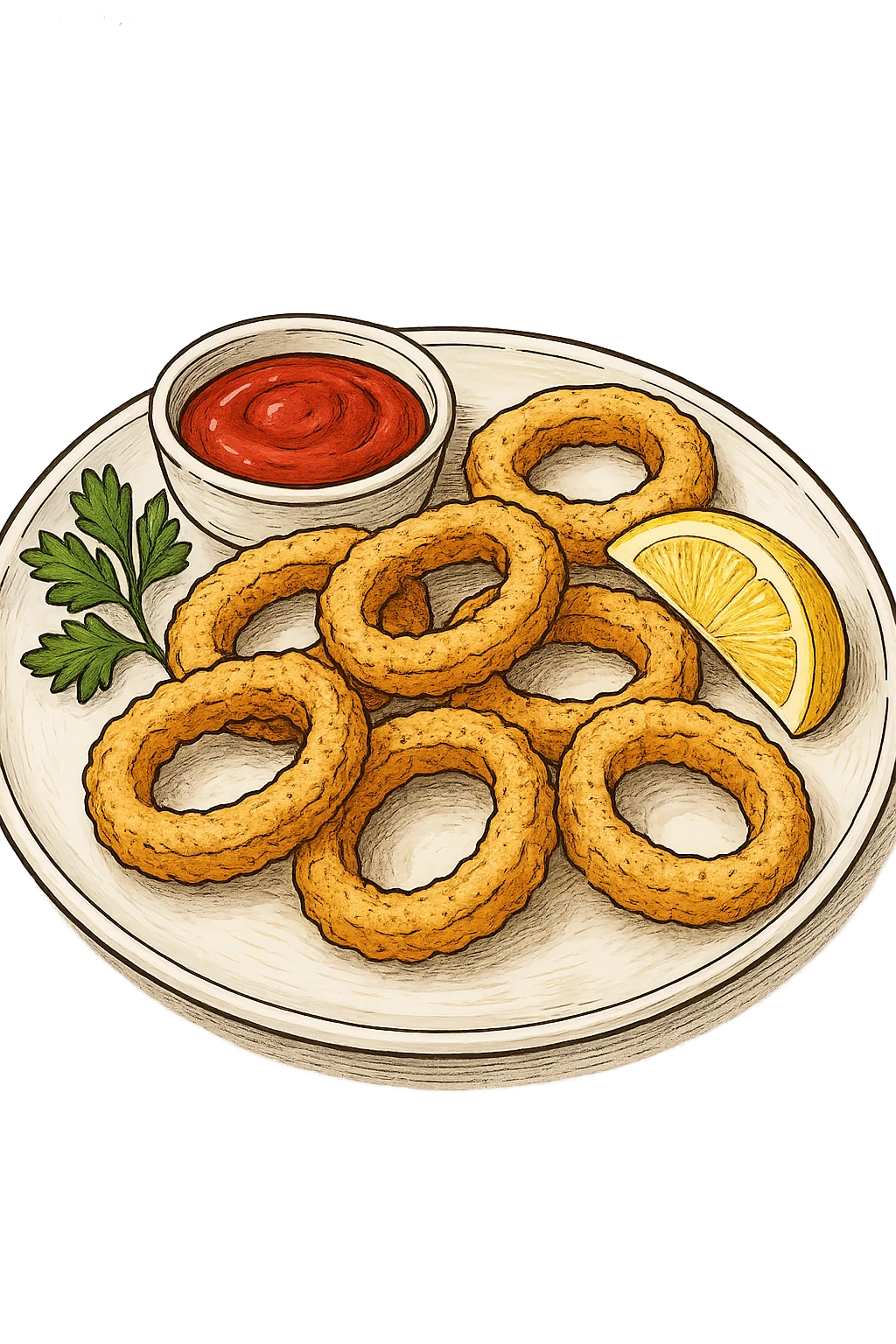 Calamari su un piatto emoji