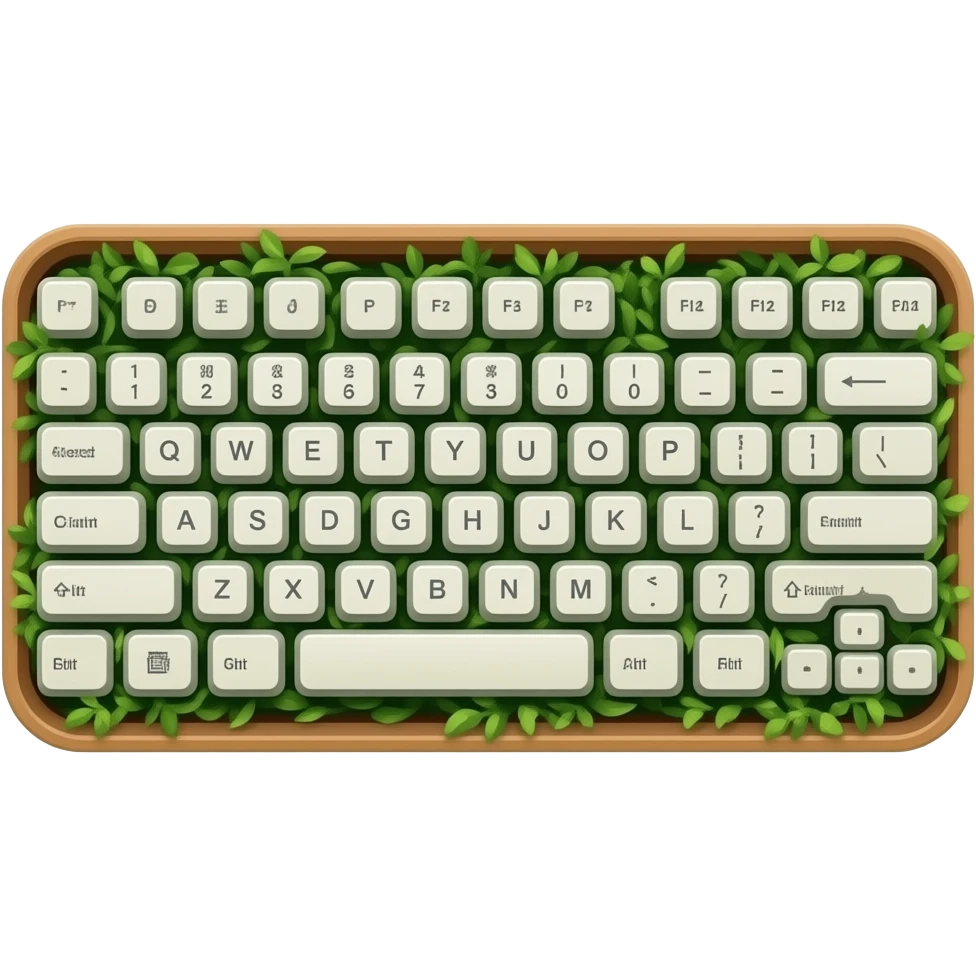 antfarm keyboard, in the shape of a standard computer keyboard emoji